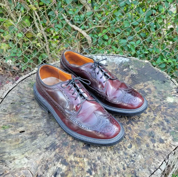 Stuart Maguire Shoes Mens Stuart Mcguire Oxford Wing Tip Full Brogue Maroon Leather Shoes Poshmark